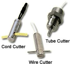 pyrotechnic cord wire tube cutters